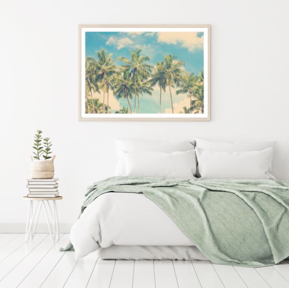 Palm Trees at Sunset Photograph Home Decor Premium Quality Poster Print Choose Your Sizes