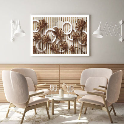 Lotus Flowers Abstract 3D Design Home Decor Premium Quality Poster Print Choose Your Sizes