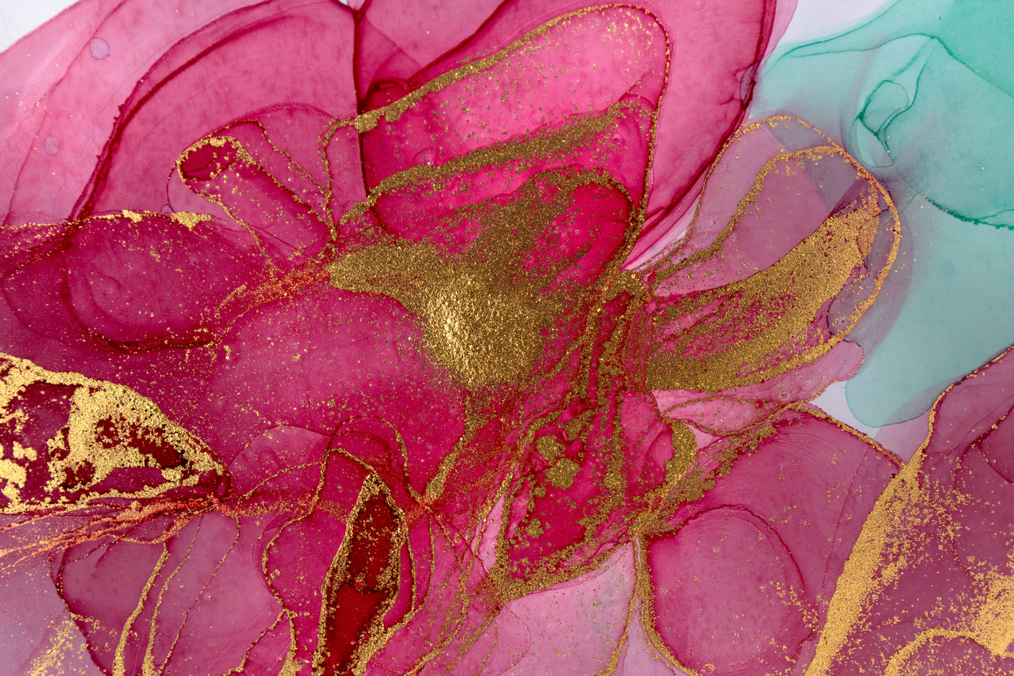 Colorful Gold Mixed Abstract Design Photograph Print 100% Australian Made