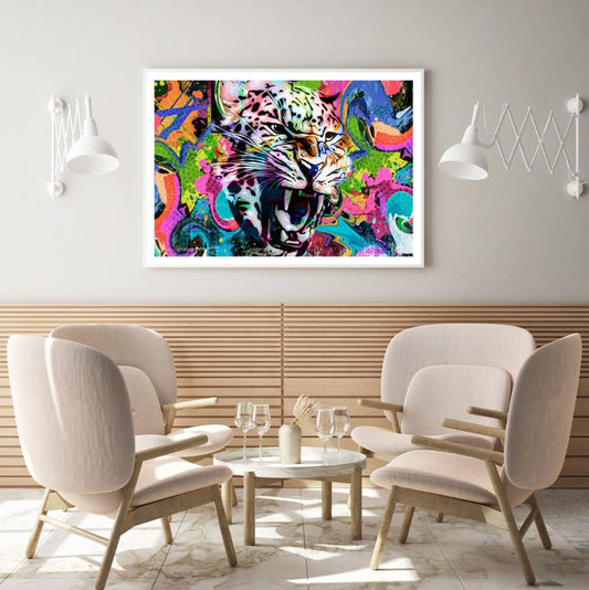 Leopard Portrait Abstract Design Home Decor Premium Quality Poster Print Choose Your Sizes