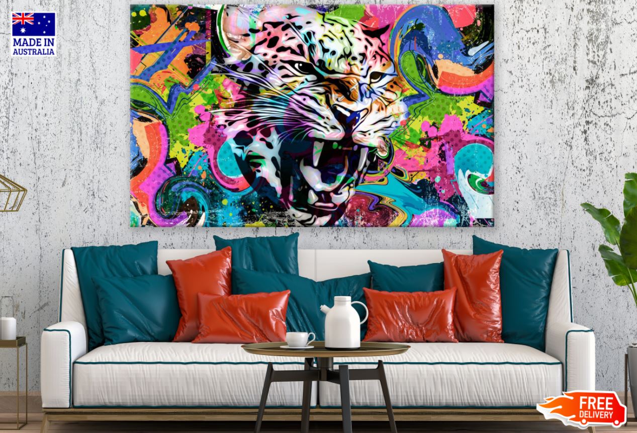 Leopard Portrait Abstract Design Print 100% Australian Made