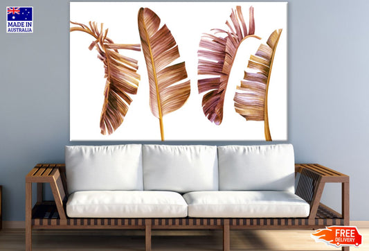 Brown Leaves Watercolor Painting Print 100% Australian Made