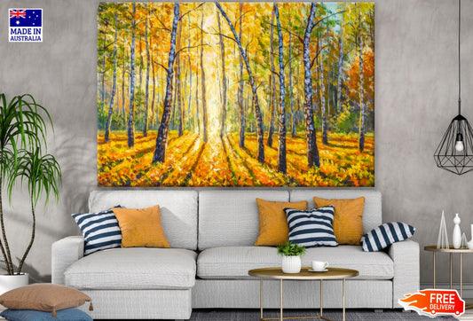 Colorful Forest Oil Painting Print 100% Australian Made