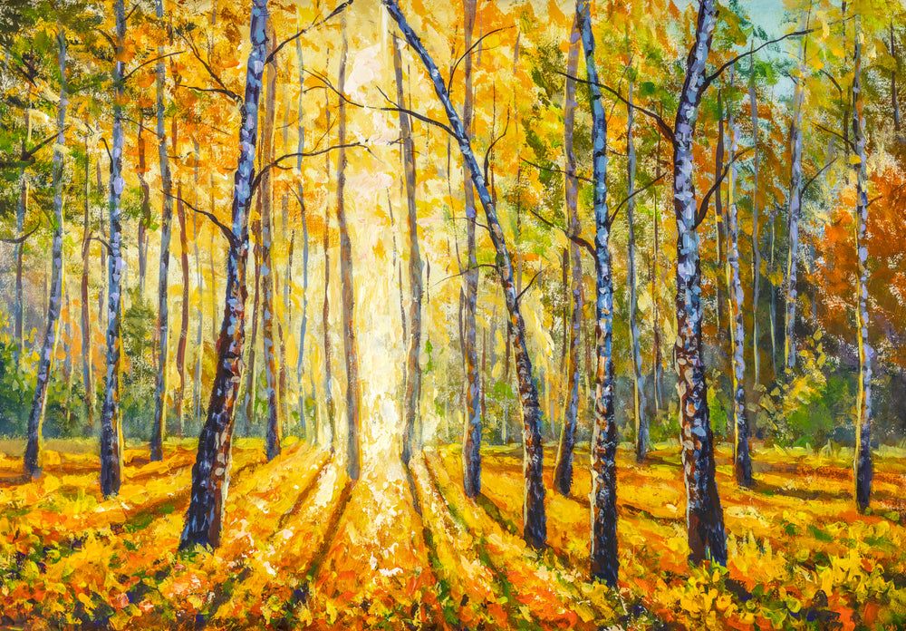 Colorful Forest Oil Painting Print 100% Australian Made
