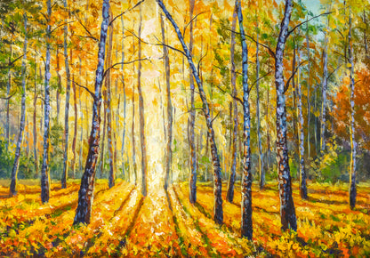 Colorful Forest Oil Painting Print 100% Australian Made