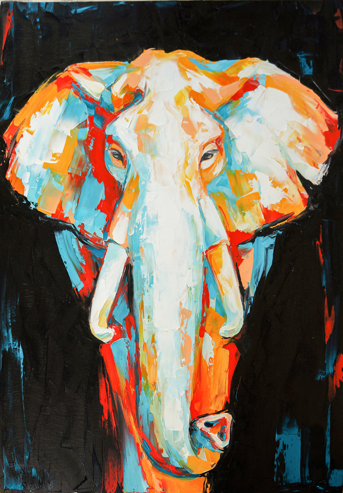 Elephant Abstract Painting Print 100% Australian Made