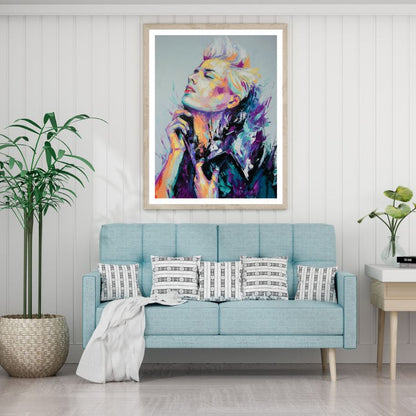 Woman Portrait Abstract Painting Home Decor Premium Quality Poster Print Choose Your Sizes