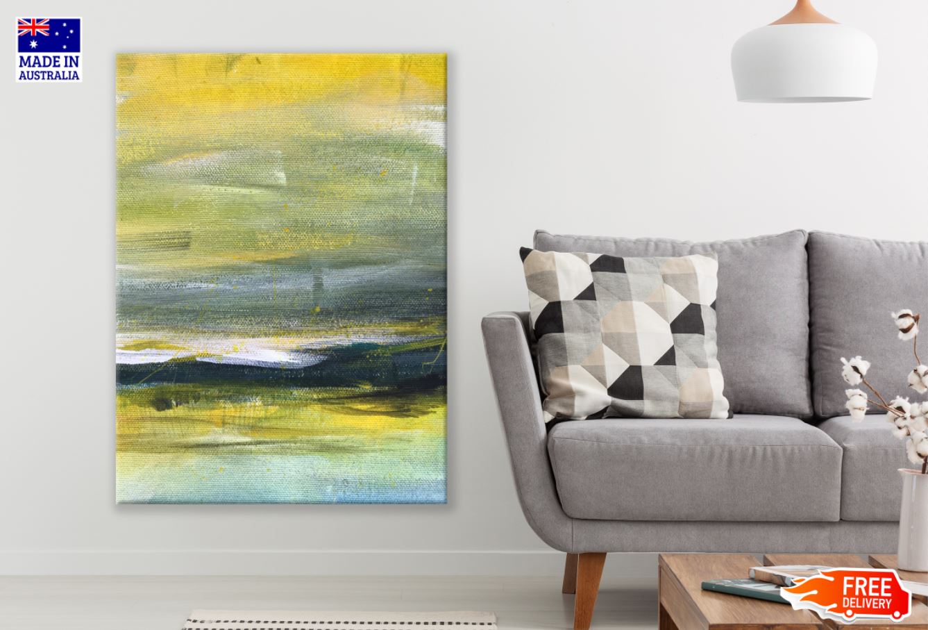 Colorful Abstract Painting Design Print 100% Australian Made