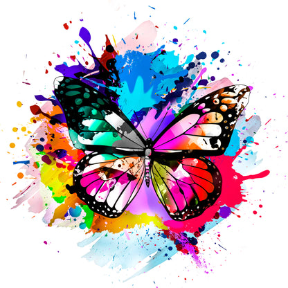 Square Canvas Butterfly Abstract Design High Quality Print 100% Australian Made