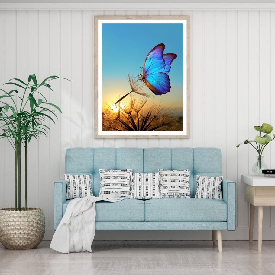 Dandelion Flowers & Butterfly Home Decor Premium Quality Poster Print Choose Your Sizes