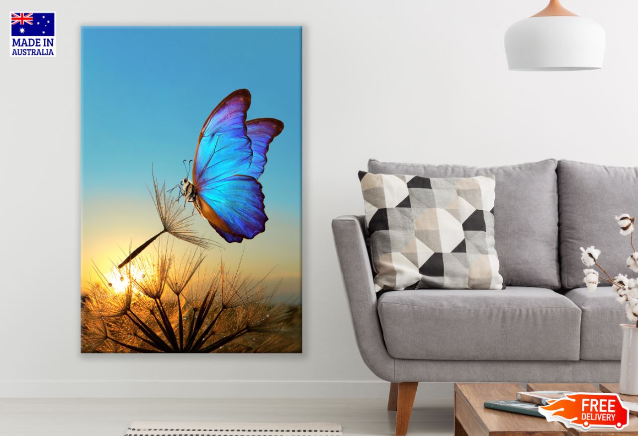Dandelion Flowers & Butterfly Print 100% Australian Made