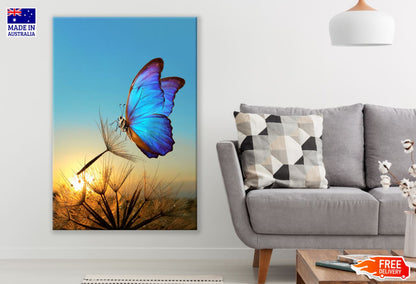 Dandelion Flowers & Butterfly Print 100% Australian Made