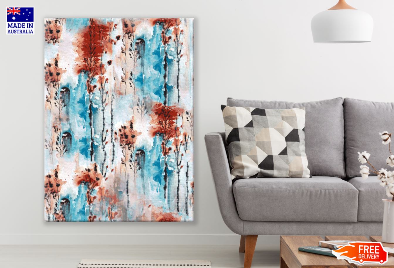 Colorful Abstract Watercolor Art Print 100% Australian Made