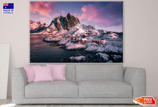 Snow Capped Mountains Scenery Print 100% Australian Made