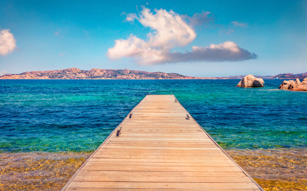 Wooden Pier Over Sea Photograph Print 100% Australian Made