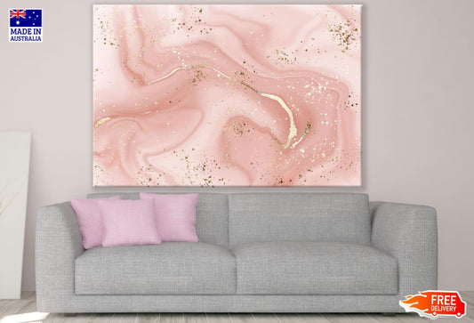 Pink & Gold Abstract Design Print 100% Australian Made