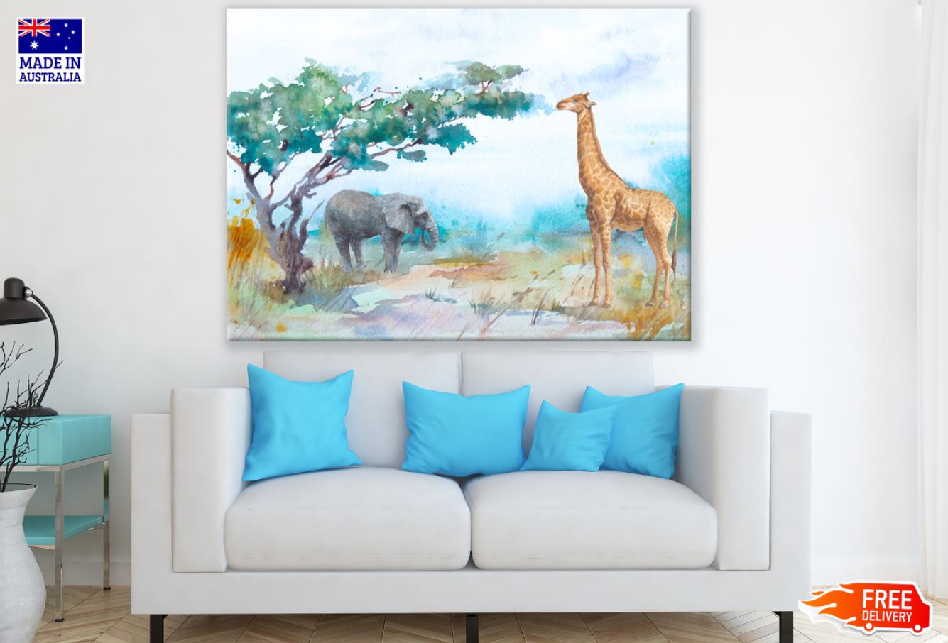 Animals Watercolor Painting Print 100% Australian Made