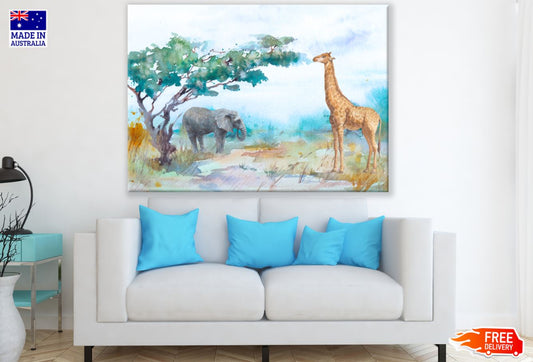 Animals Watercolor Painting Print 100% Australian Made