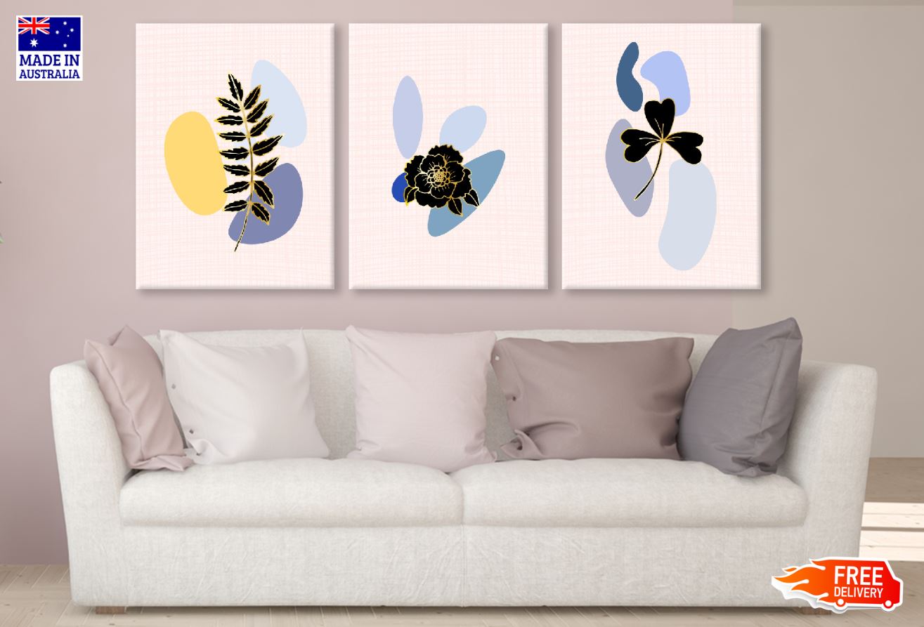 3 Set of Abstract Vector Design High Quality Print 100% Australian Made Wall Canvas Ready to Hang