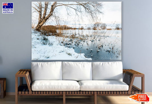 Frozen Lake Scenery Photograph Print 100% Australian Made