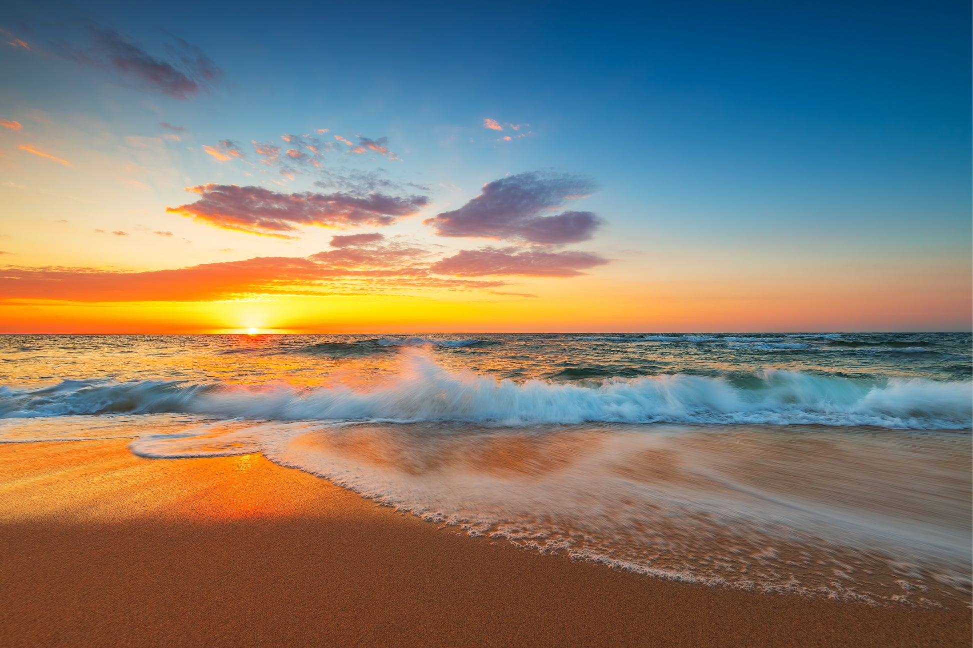 Sunset Sea Scenery View Photograph Print 100% Australian Made