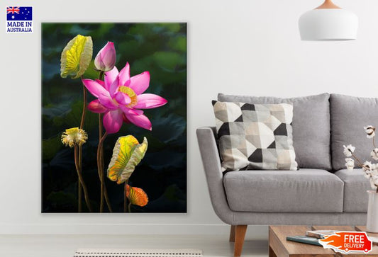 Lotus Flower Digital Painting Print 100% Australian Made