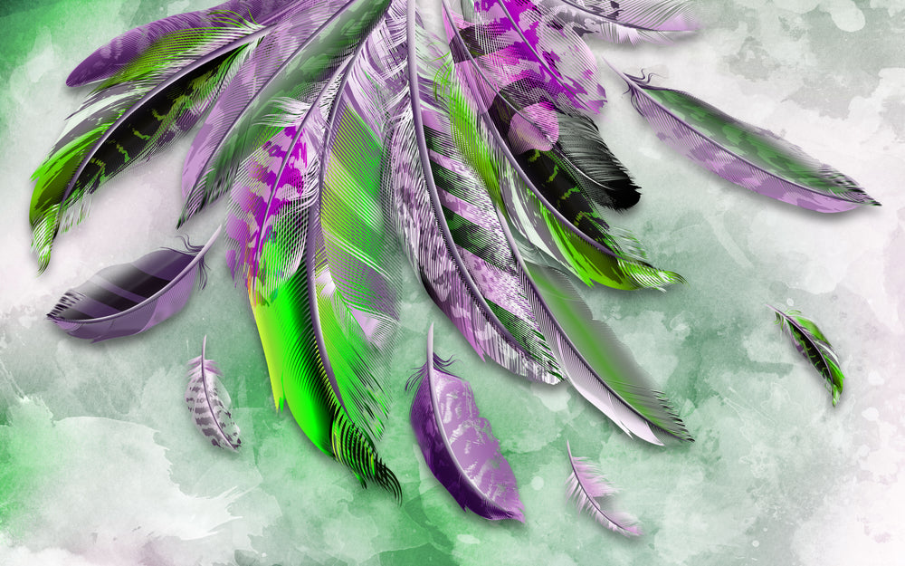 Colorful Feathers Watercolor Art Print 100% Australian Made