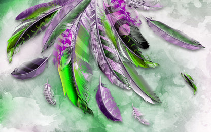 Colorful Feathers Watercolor Art Print 100% Australian Made