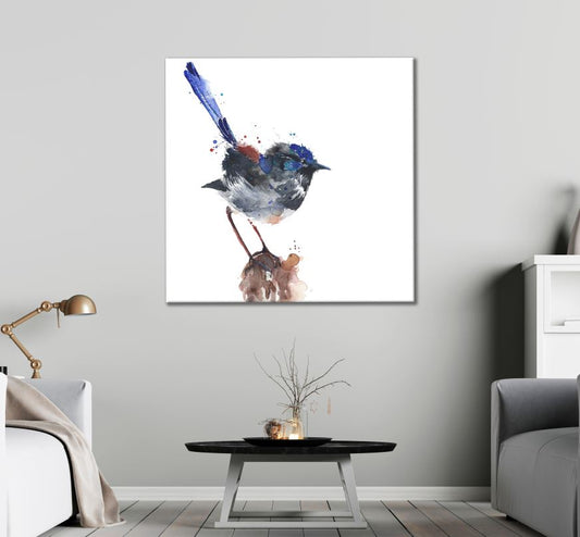 Square Canvas Bird Watercolor Painting High Quality Print 100% Australian Made