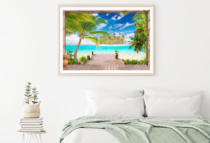Resort & Sea Scenery Photograph Home Decor Premium Quality Poster Print Choose Your Sizes
