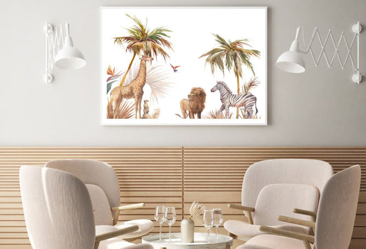 Animals Watercolor Painting Home Decor Premium Quality Poster Print Choose Your Sizes