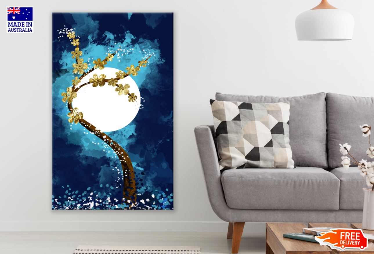 Tree & Moon Abstract Design Print 100% Australian Made