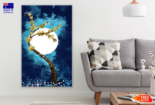 Tree & Moon Abstract Design Print 100% Australian Made