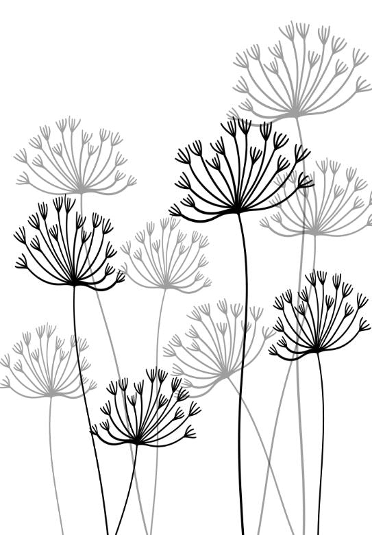 Flowers B&W Line Art esign Home Decor Premium Quality Poster Print Choose Your Sizes