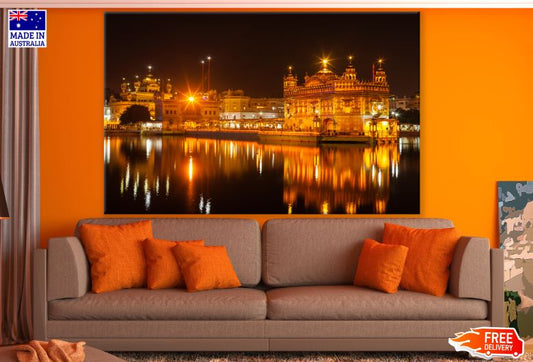 Golden Temple in India Night Photograph Print 100% Australian Made