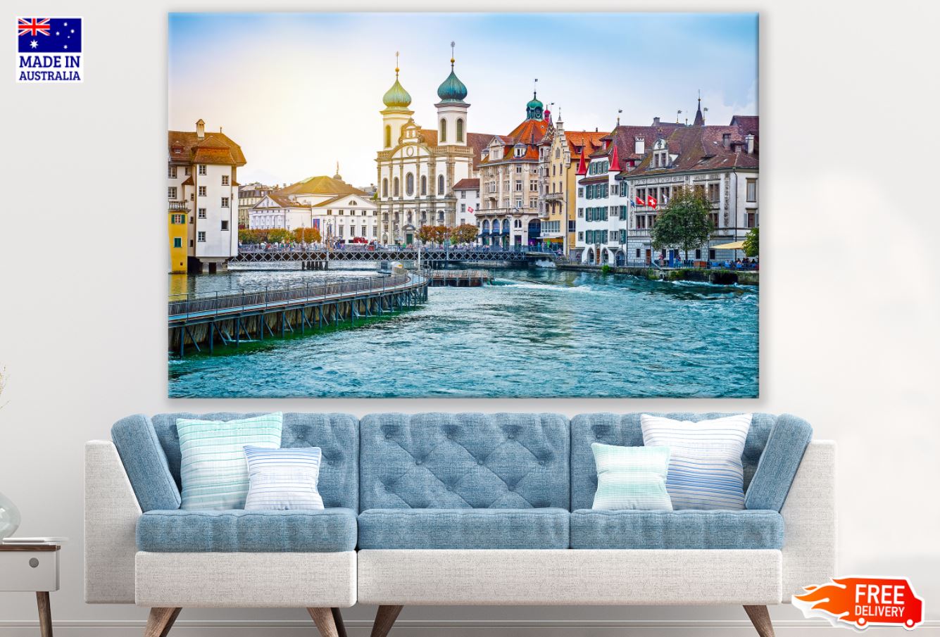 Buildings Near Canal Photograph Print 100% Australian Made