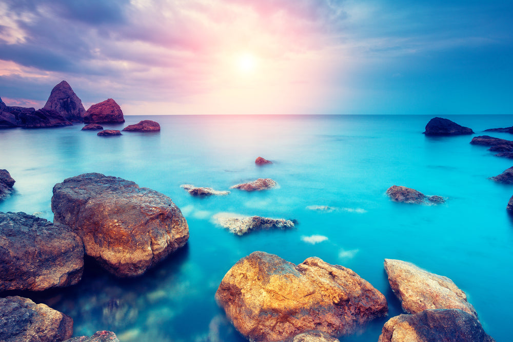Sea Sunset Scenery Photograph Home Decor Premium Quality Poster Print Choose Your Sizes