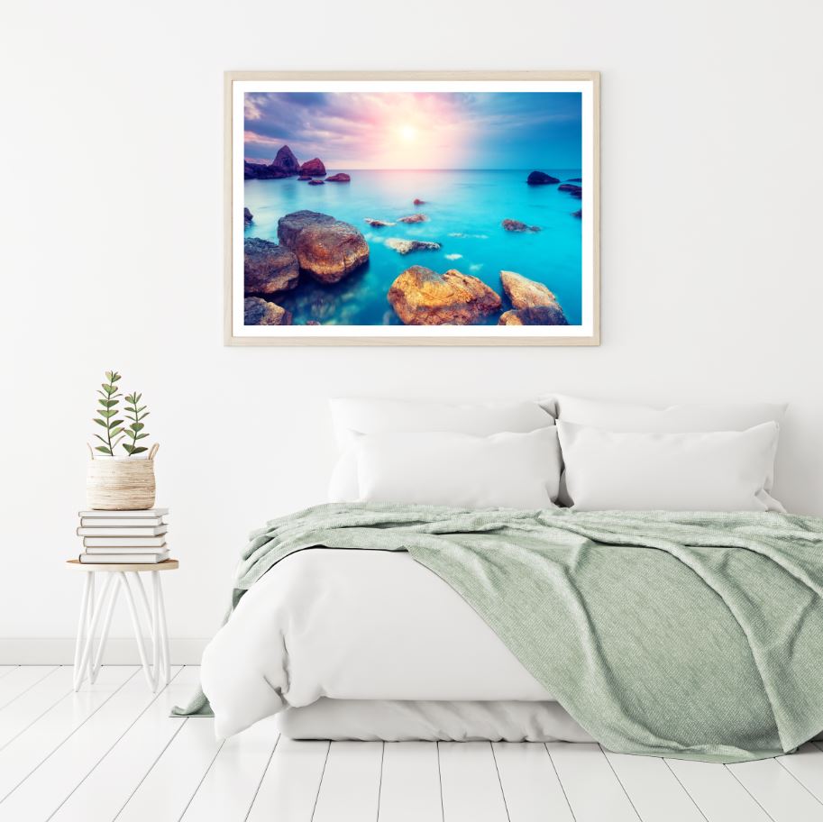 Sea Sunset Scenery Photograph Home Decor Premium Quality Poster Print Choose Your Sizes