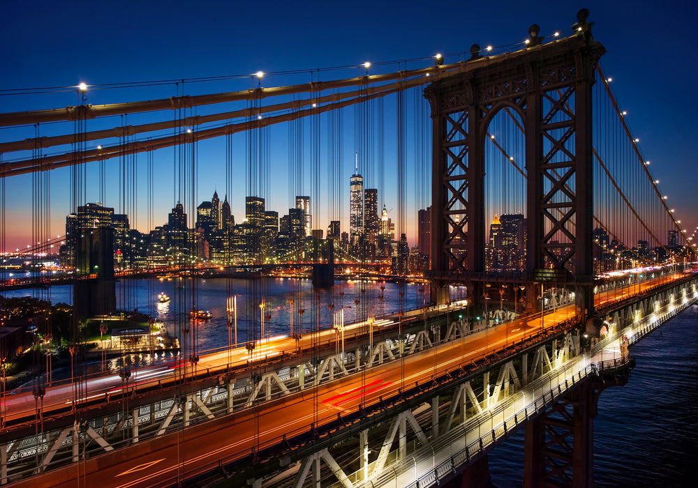 Bridge Night View Photograph Home Decor Premium Quality Poster Print Choose Your Sizes