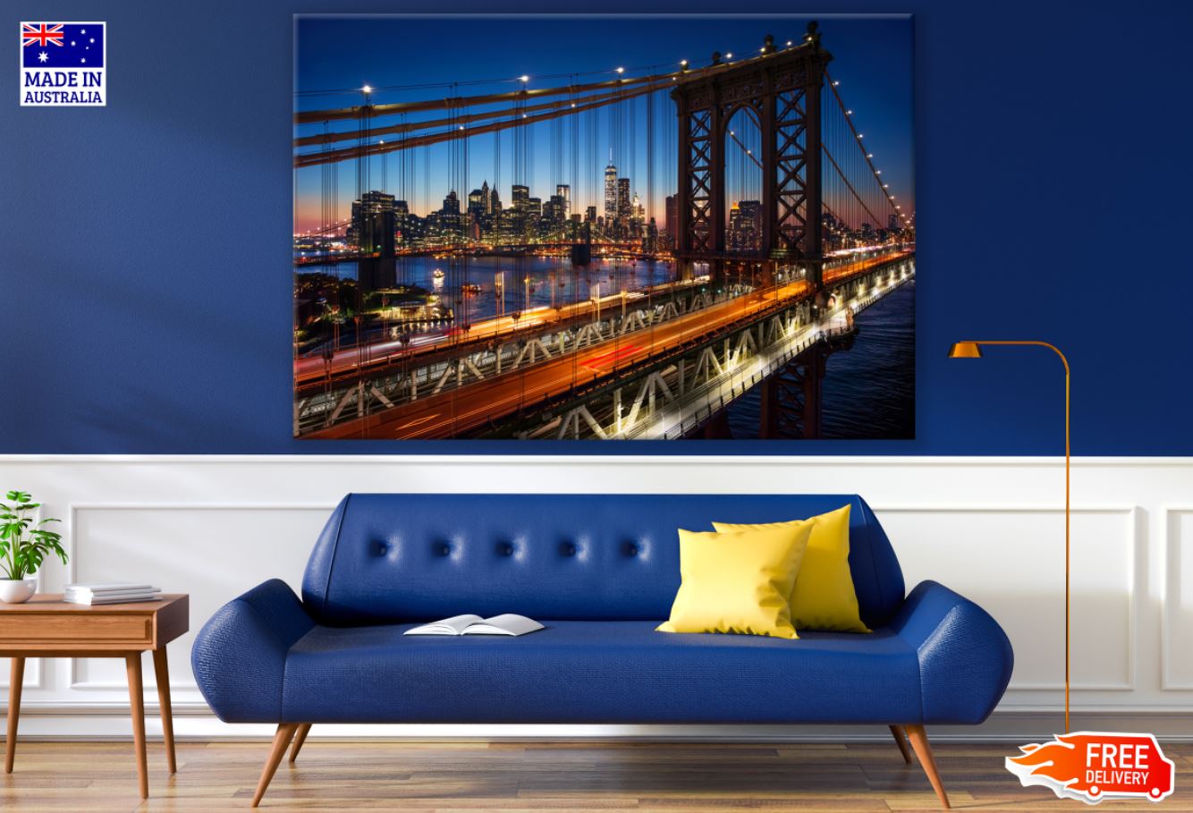 Bridge Night View Photograph Print 100% Australian Made