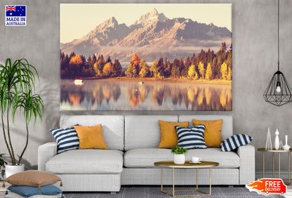 Mountain Lake with Forest Photograph Print 100% Australian Made