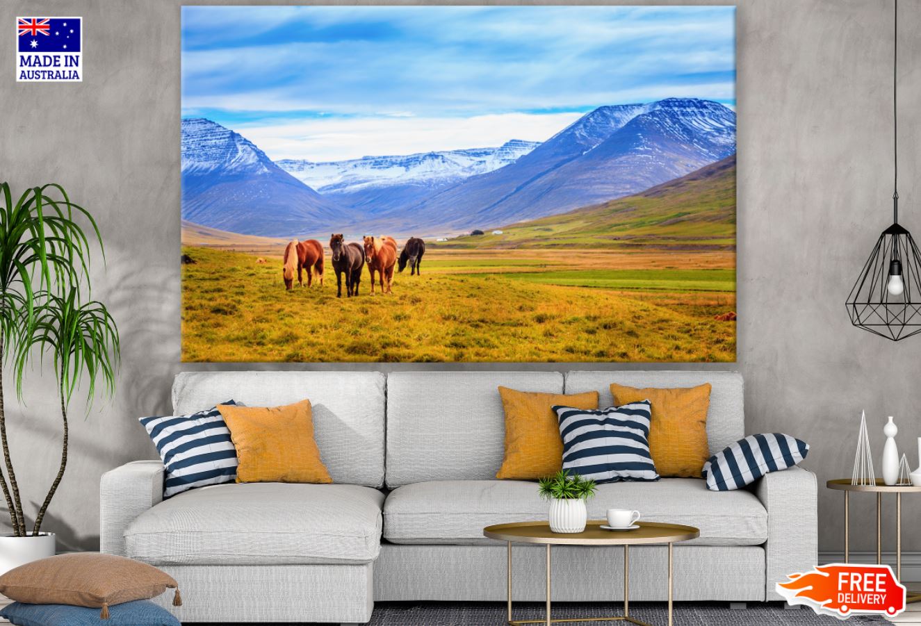 Horses in Meadow Photograph Print 100% Australian Made
