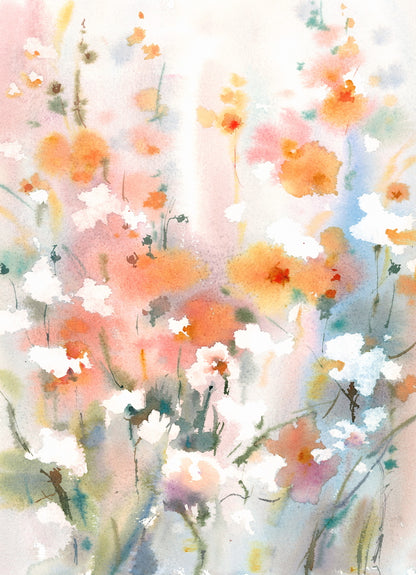 Watercolour Floral Painting Print 100% Australian Made