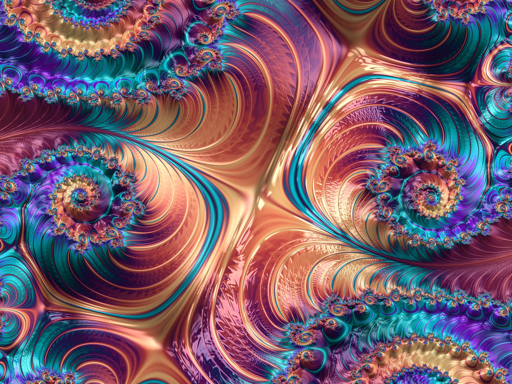 Colourful Abstract Fractal Design Print 100% Australian Made