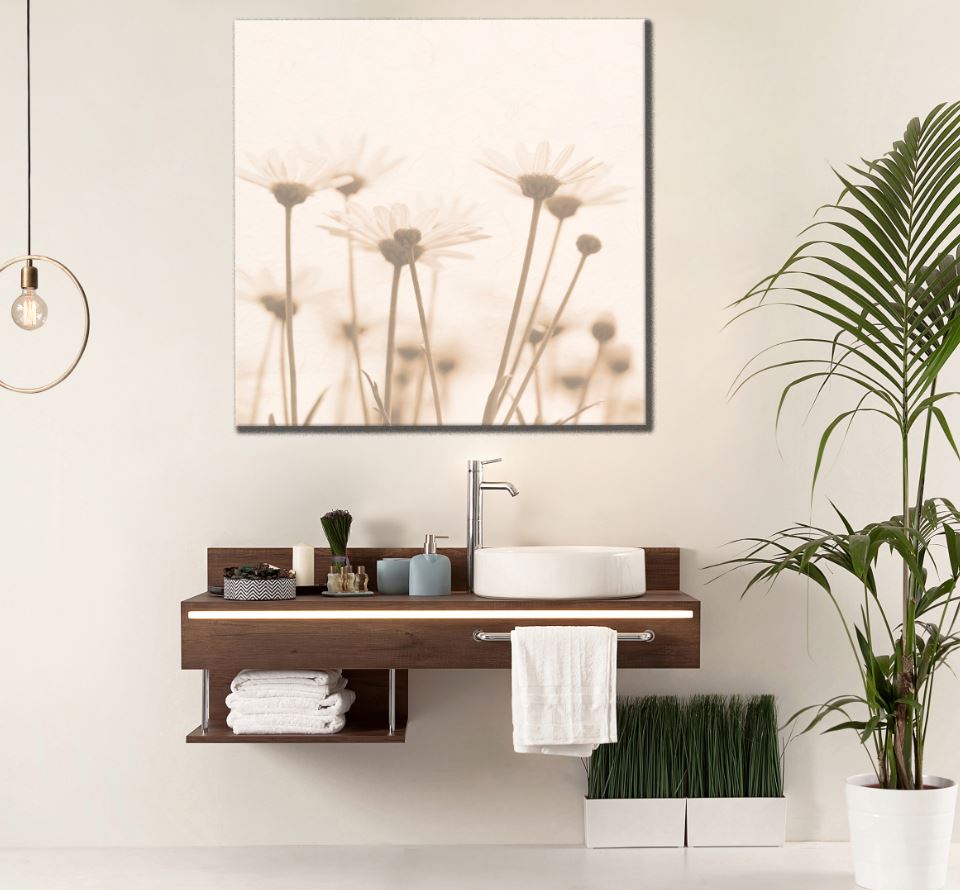 Square Canvas Flowers Design High Quality Print 100% Australian Made