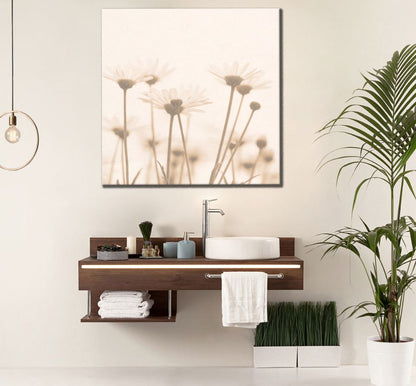 Square Canvas Flowers Design High Quality Print 100% Australian Made