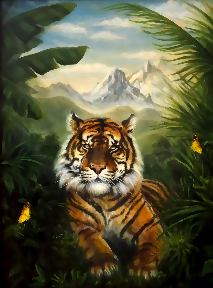 Tiger Portrait Painting Print 100% Australian Made