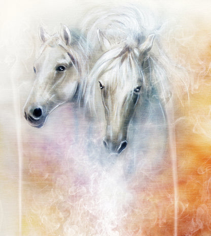 Horses Portrait Painting Print 100% Australian Made