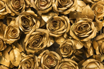 Rose Flowers Gold Photograph Home Decor Premium Quality Poster Print Choose Your Sizes