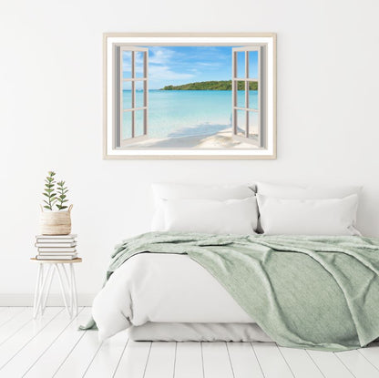 Sea Scenic Window View Photograph Home Decor Premium Quality Poster Print Choose Your Sizes